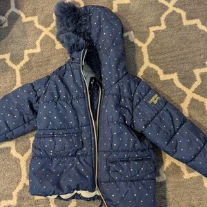 OshKosh B'gosh Navy Polka Dot Puffer Jacket